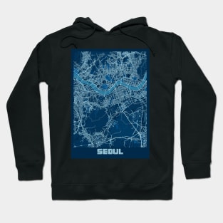 Seoul - South Korean Peace City Map Hoodie